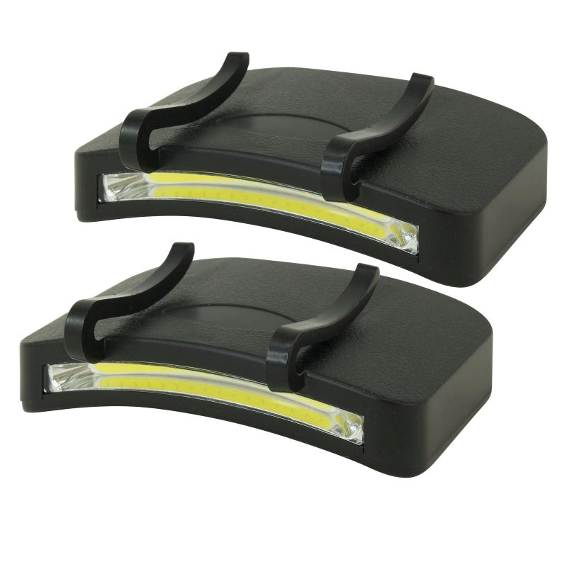LitezAll Clip On Cap Light Headlamp - Bright LED Cap Light for Hands Free Outdoor Work, 2 Pack - Image 1